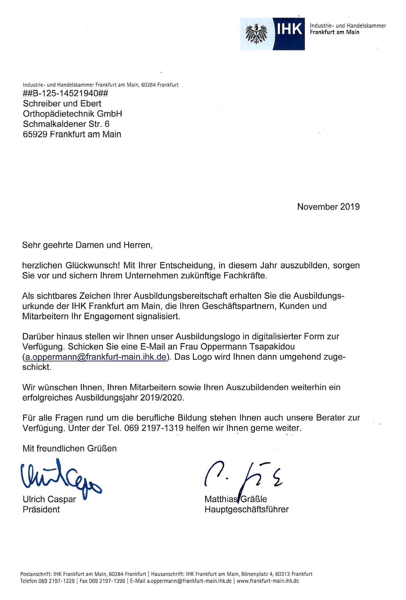 Anschreiben Ausbildungsbetrieb